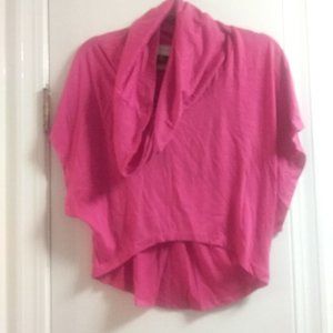 Magenta cowl-neck top, xs